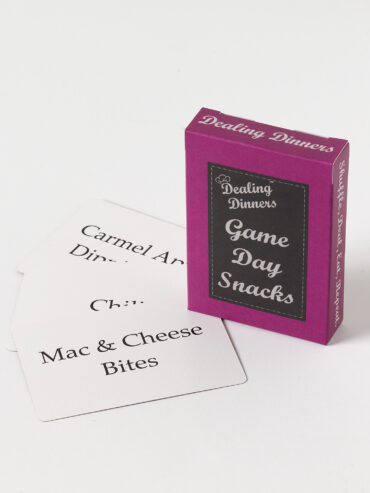 Game Day Snacks Deck with a spread of savory and sweet snack cards