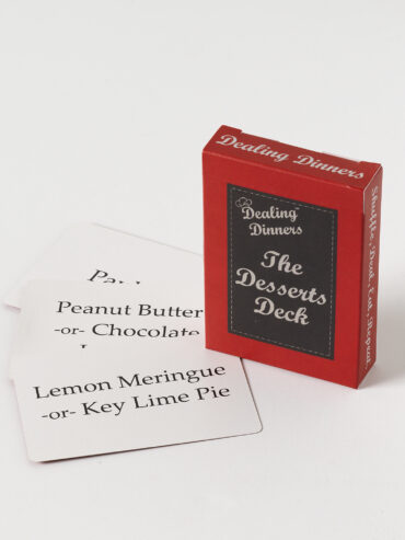 Desserts Deck with assorted dessert cards on display