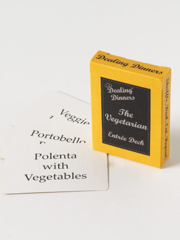 Vegetarian Dinner Deck with plant-based meal cards displayed